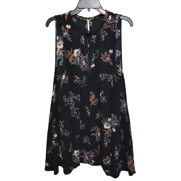 Free People Snap Out Of It Tree Black Floral Swing Dress Women's Size Medium M - Picture 6 of 14